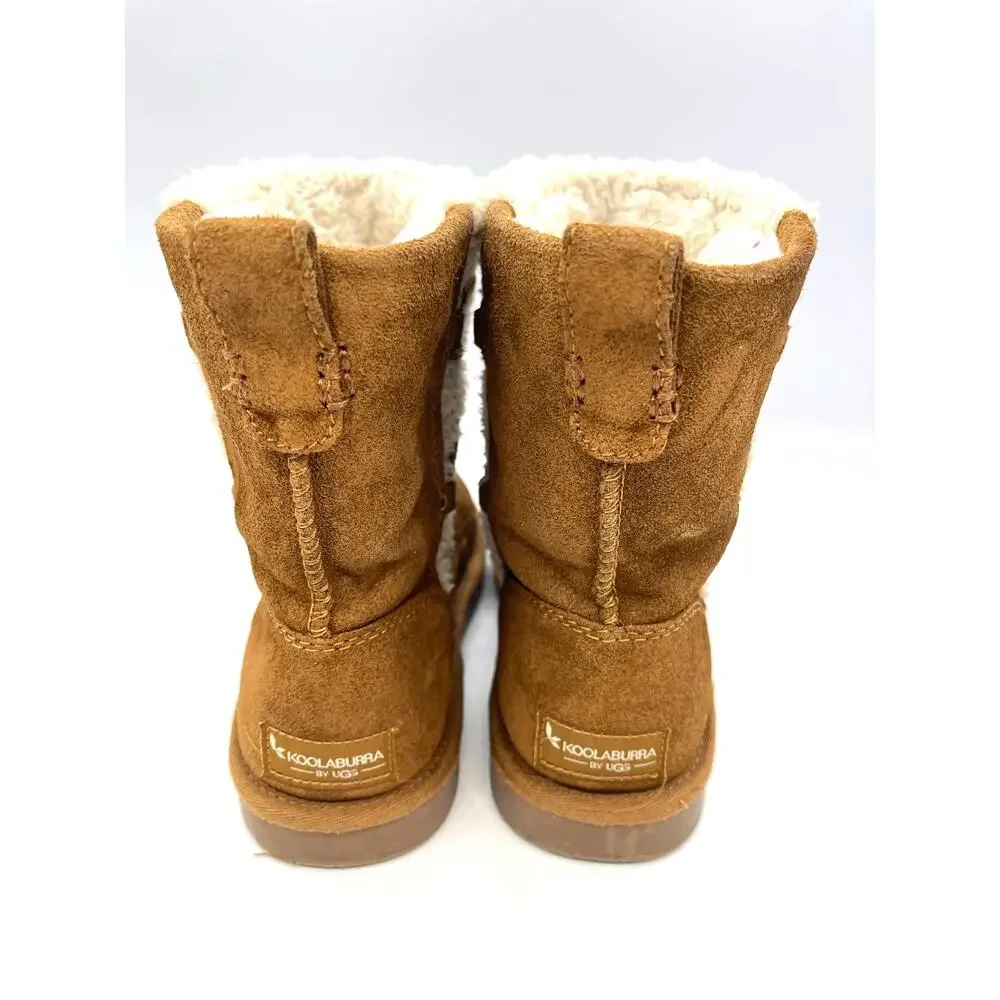UGG Koolaburra Michon Girl's Short Boot Chestnut 1124110K Size 2